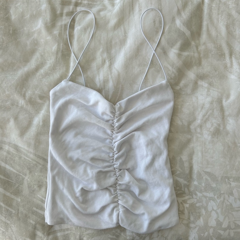 Zara White Crop US XS
